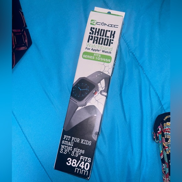 NIB Aconic ShockProof Kids Apple Watch Band For Serious 1/2/3/4/5/6 Fits 38/40MM - Picture 1 of 2